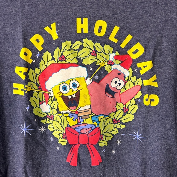 Women’s Christmas Sponge Bob tshirt size large - Picture 2 of 7